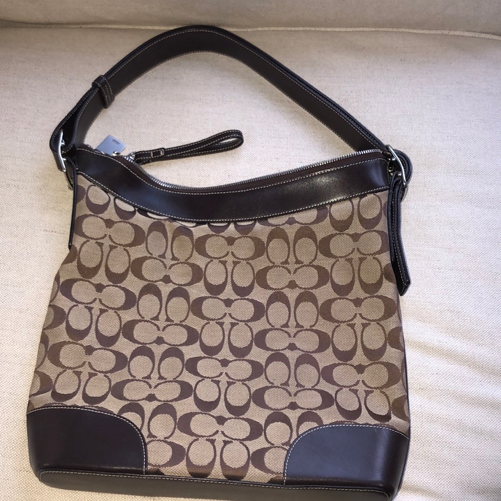 Brown coach handbag